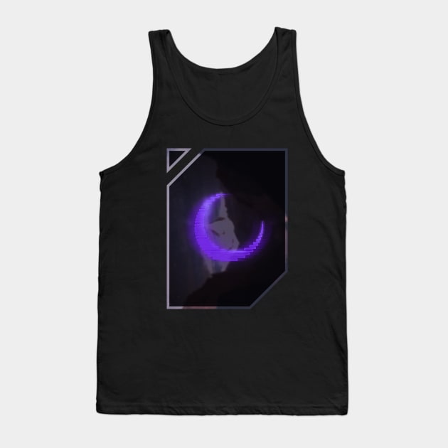 Purple - violet neon - electro moon Tank Top by Ghostlyboo